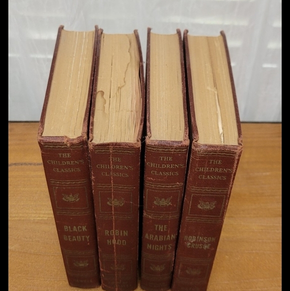 Antique Maroon Classic Book Set 1925, Robinson Curso - Picture 5 of 12